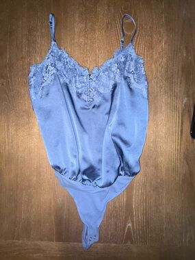 Abercrombie & Fitch Navy Lace-Trim Bodysuit | Size Small